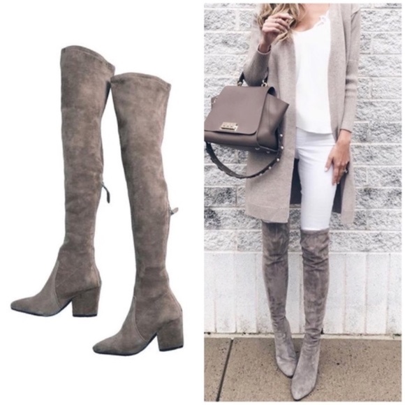 The MOST Popular OTK Over The Knee Boots Gray - Picture 1 of 2